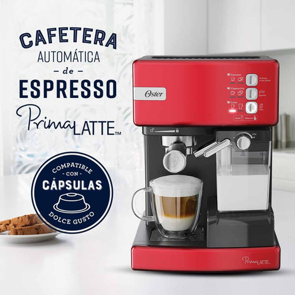 Oster Primalatte Cafetera Automática Para Cápsulas Monodosis Y Espresso Bvstem6603 - Rojo image number 0.0