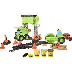 Juguete Construccion Camion De Grava Y Pavimento Con Masa 3 Colores Play Doh