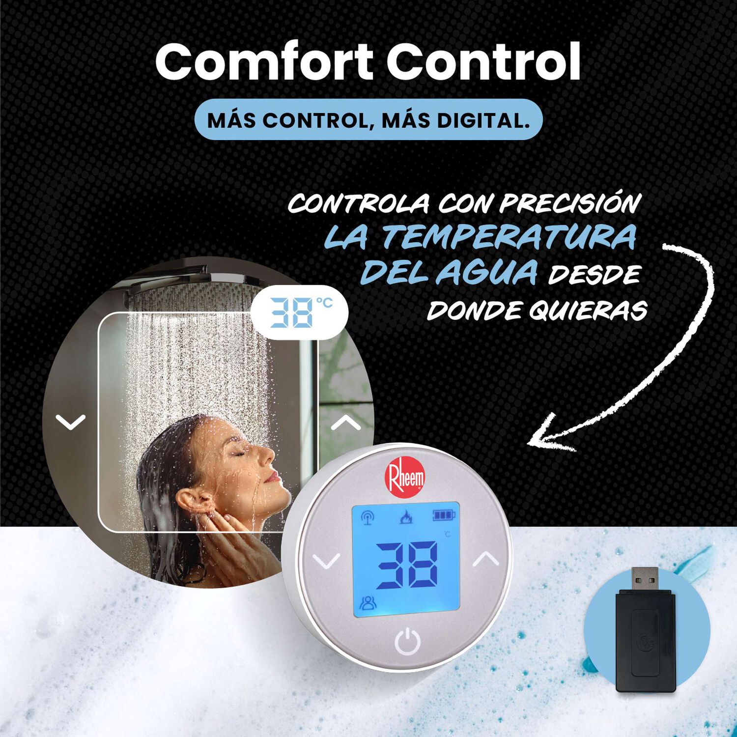 Calefont 18 L Gas Natural T Forzado + Control Digital Rheem image number 4.0