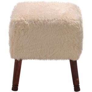 Pouf Kira Dise&ntilde;o Crudo Piel Sint&eacute;tica 42x42x43 Cm M&aacute;xima Design