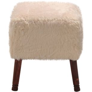 Pouf Kira Dise&ntilde;o Crudo Piel Sint&eacute;tica 42x42x43 Cm M&aacute;xima Design