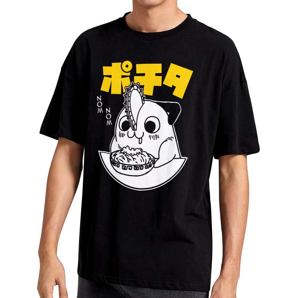 Polera Estampada Chainsawman Pochita Comiendo Anime image number 1.0