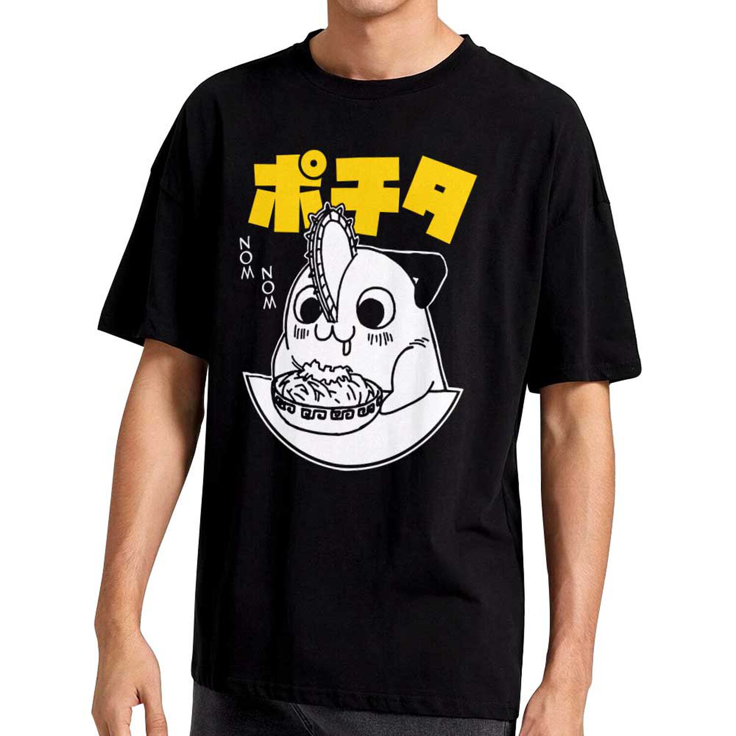 Polera Estampada Chainsawman Pochita Comiendo Anime image number 1.0