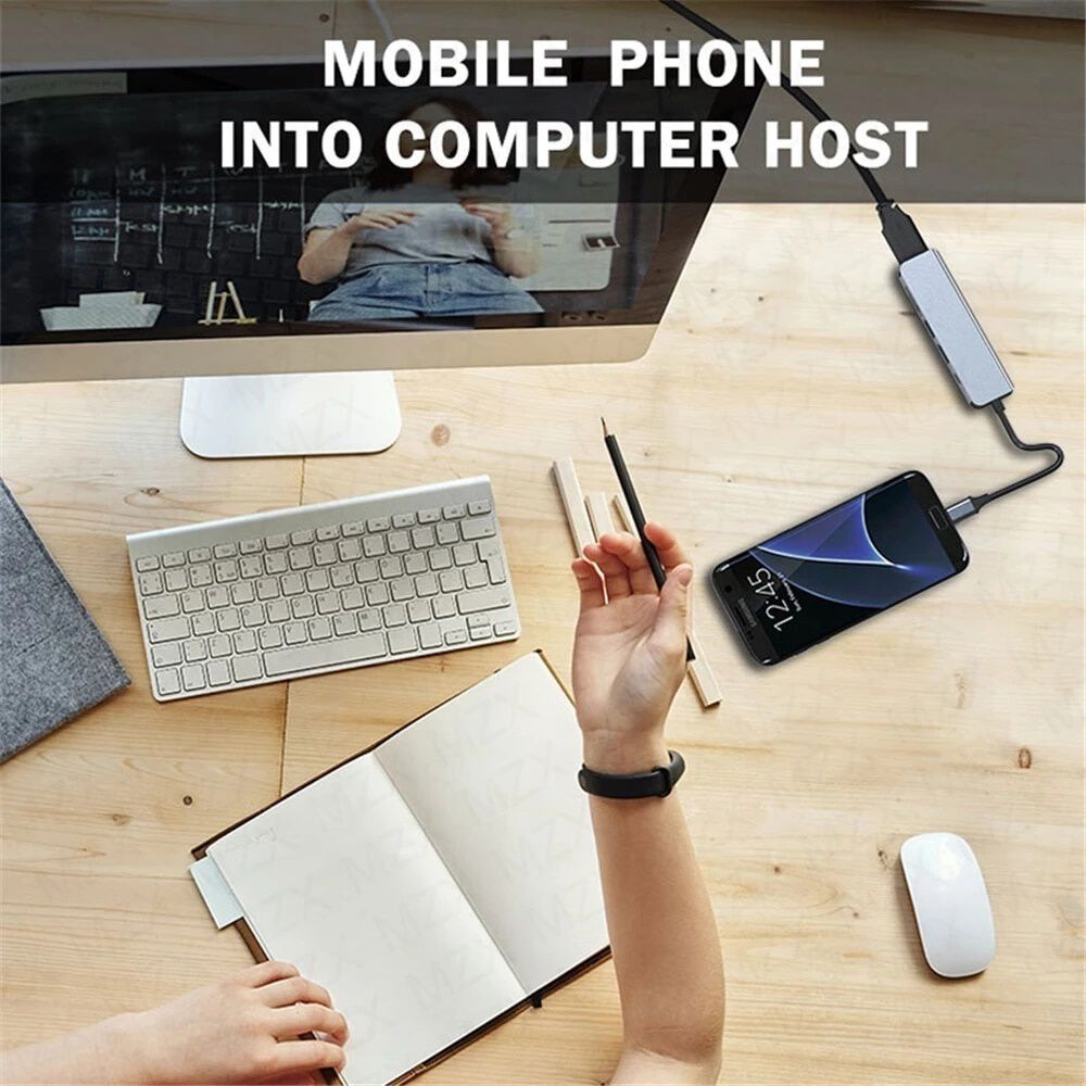 Hub Multipuerto Type-c (5en1) Pro Hdmi 4k Pd 100w + Usb 3.0 image number 4.0