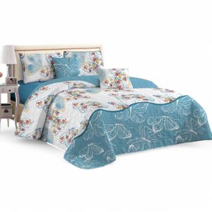 Cubrecama De Verano 2 Plazas Quilt + 2 Fundas De Almohada Cobertor Delgado Qvr2-45