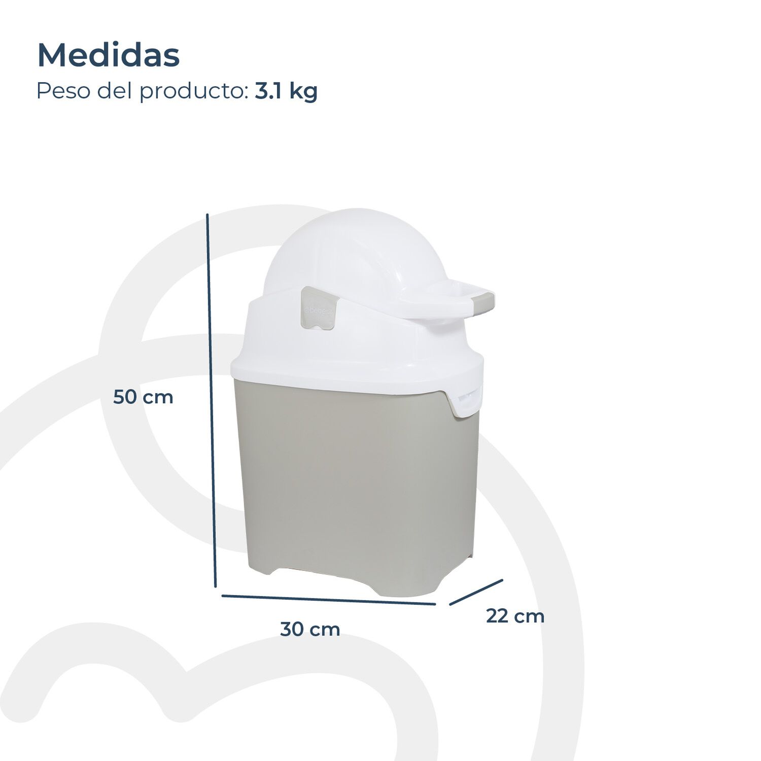Contenedor De Pa&ntilde;ales Beige Bebesit image number 8.0