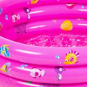 Piscina Inflable Pl&aacute;stico 3 Anillos 140 X 40 Cm Rosa