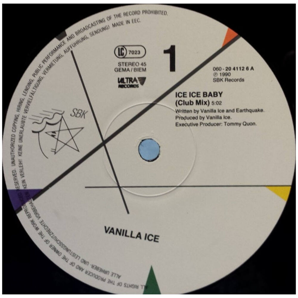 Vanilla Ice - Ice Ice Baby | 12" Maxi Single Usado image number 3.0