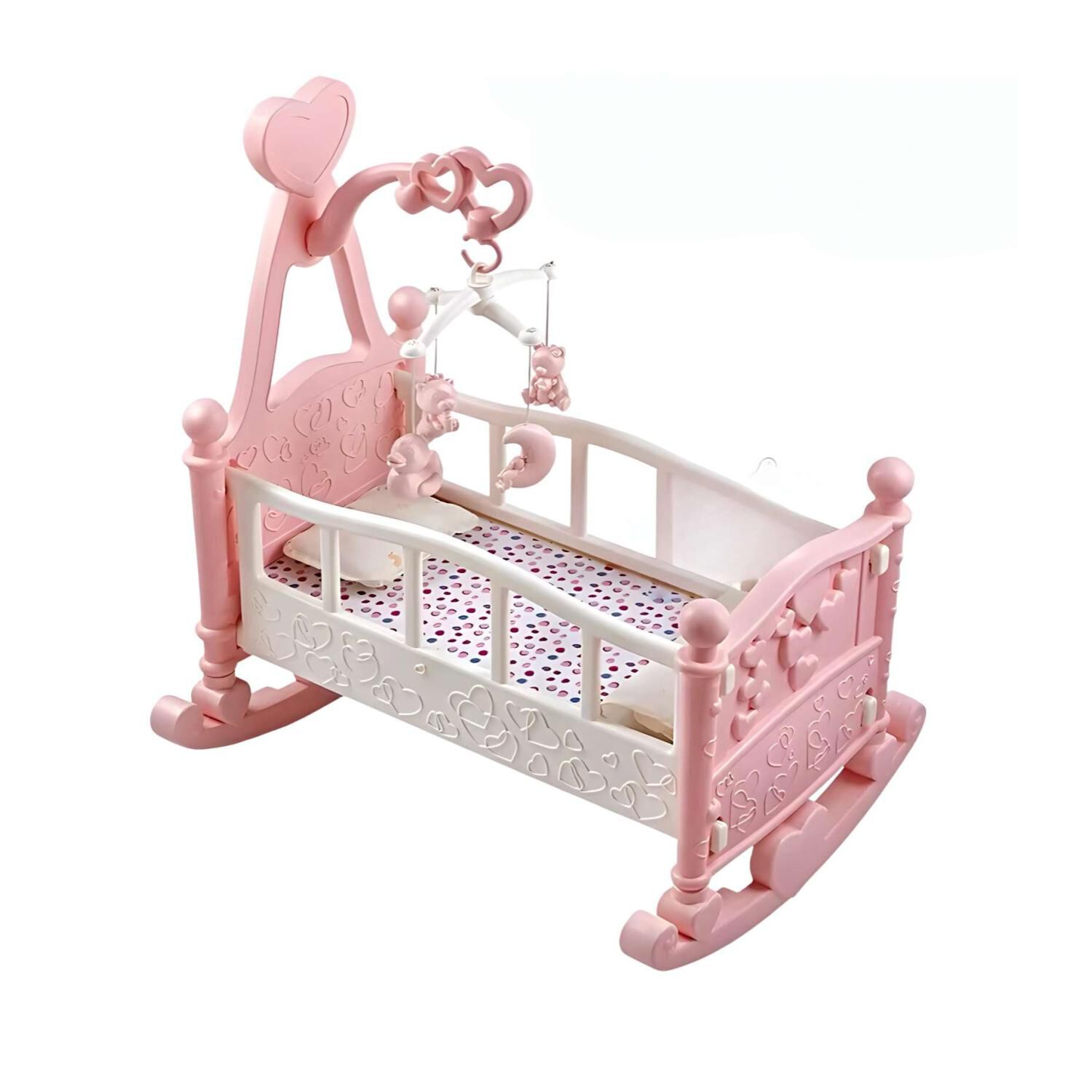 Juguete Cuna Para Mu&ntilde;ecas 53x53x32cm Rosado Infantil image number 0.0