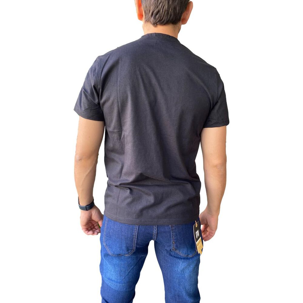 Polera Algodón Negro Hombre image number 3.0