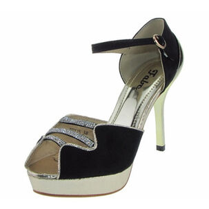 Sandalia Fiesta Mujer Negra Art. 3s01115 / Via Franca