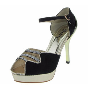 Sandalia Fiesta Mujer Negra Art. 3s01115 / Via Franca