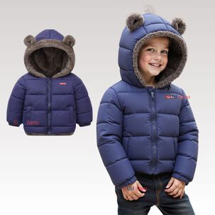 Parka Con Capucha Manga Larga Unicolor Ni&ntilde;o Jump Kids Blue