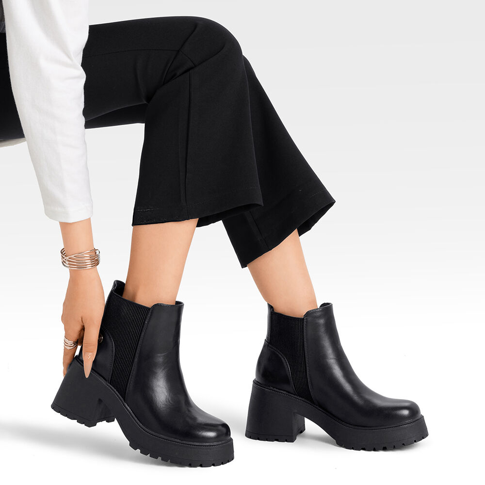 Botin Mujer Casual Eco Cuero Con Felpa Vintage Weide Czy612 image number 1.0