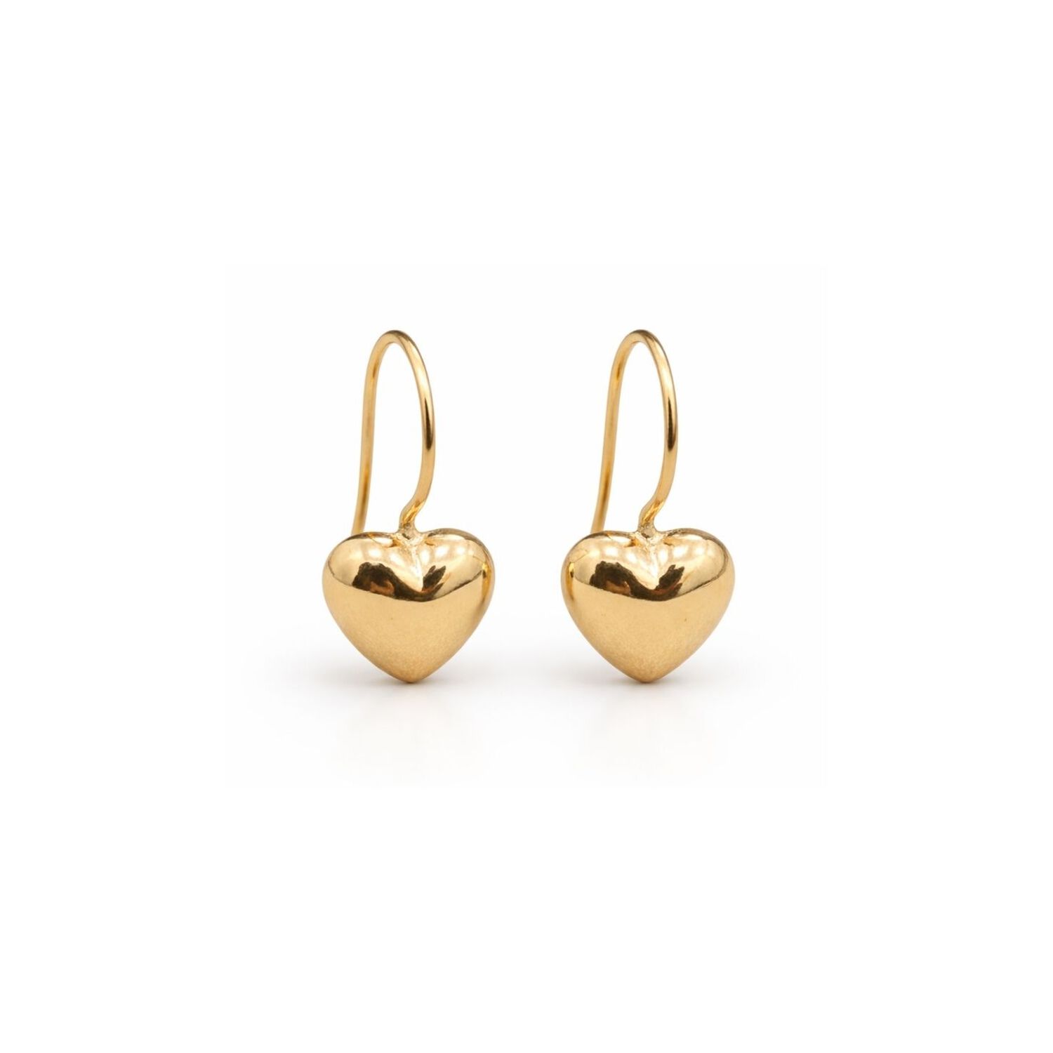 Aros Gancho Coraz&oacute;n 5mm Oro 18k Nacional 1gr Regalo Mujer Dorado image number 0.0