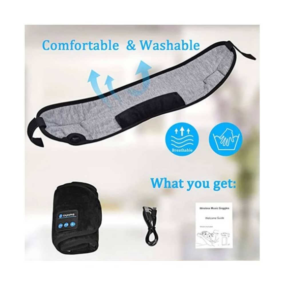 Aud&iacute;fonos Bluetooth Para Dormir Antifaz Mascarilla Diadema Sin Cables Suave Y C&oacute;modo image number 5.0
