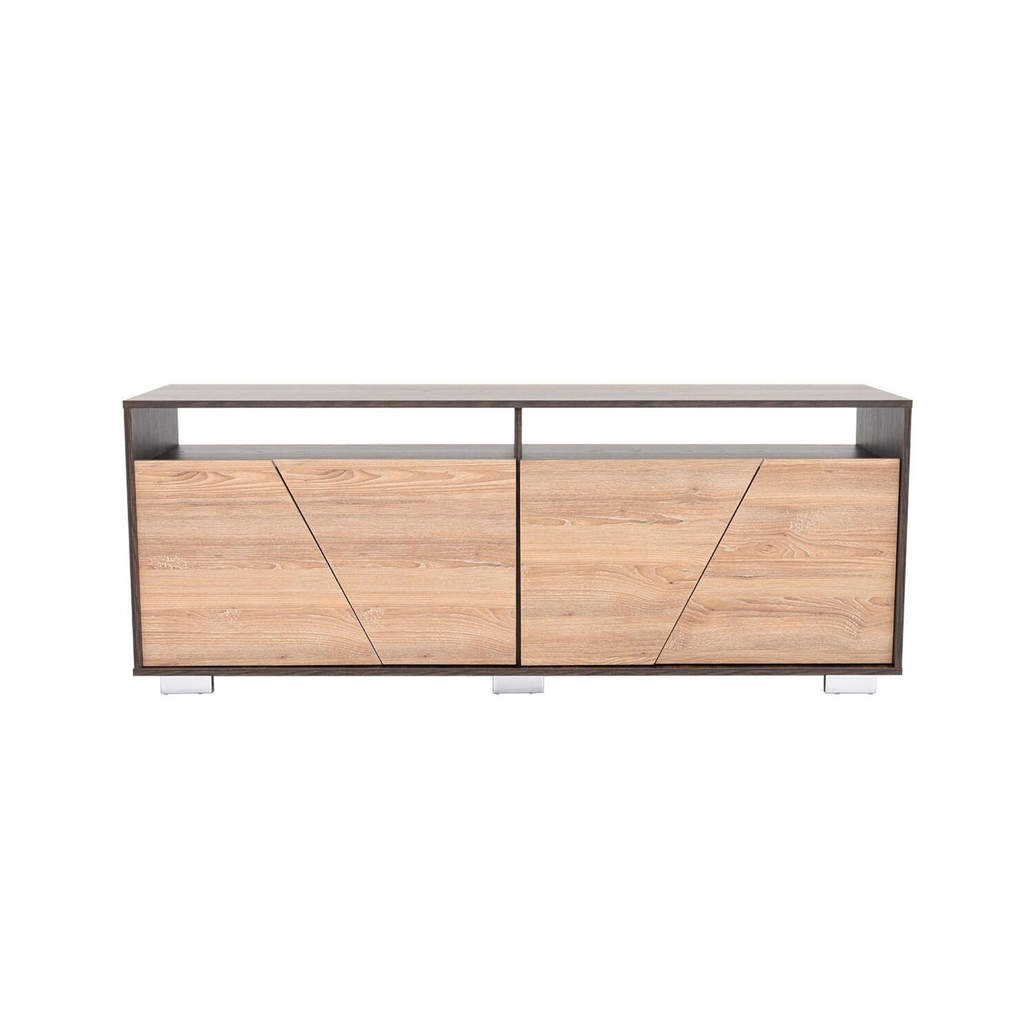 Rack Tv 70" 4 Puertas Fm-010c Cafe Claro Y Caf&eacute; Oscuro image number 2.0