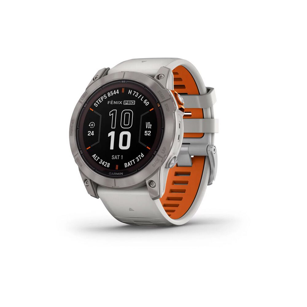 Smartwatch Fenix 7x Pro Sapph Solar Ti W/gray/orange Band image number 0.0