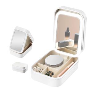 Mini Estuche De Maquillaje Con Luz Led F&aacute;cil Transportar