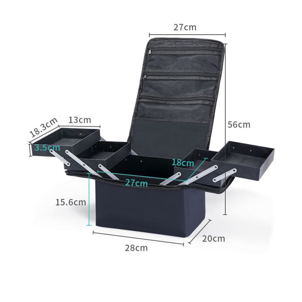 Bolso De Viaje Organizador De Cosméticos Maquillaje Negro image number 1.0