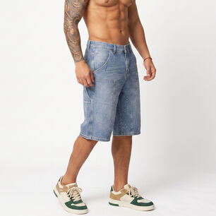 Short Bermuda Denim Brillos Relaxed Fit Hombre Diamond