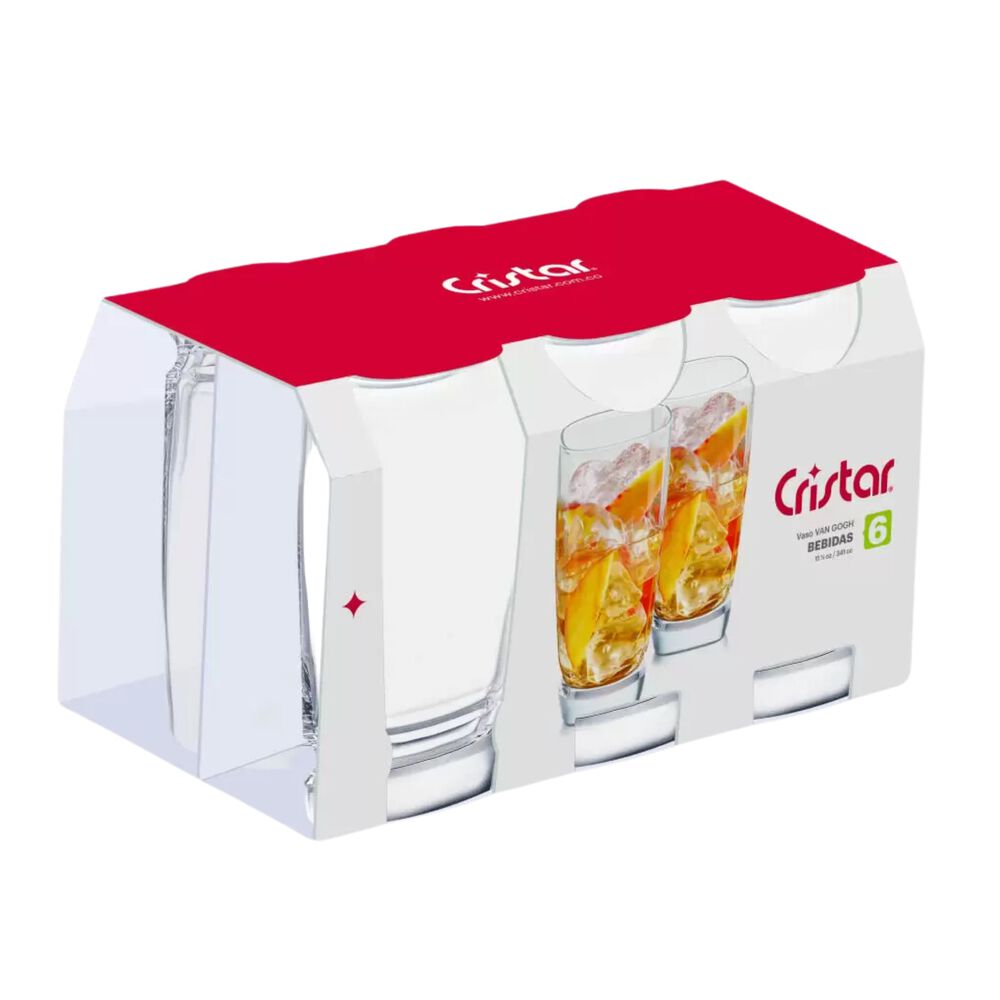 Pack 6 Vasos Altos Modelo Van Gogh De 341cc Elegante image number 3.0