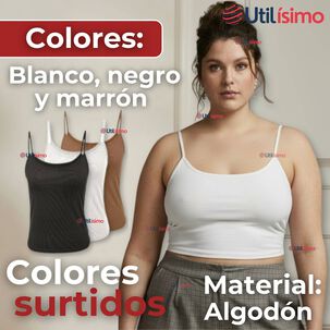 Polera Camiseta Pabilo B&aacute;sica Lisa El&aacute;stica Algod&oacute;n Mujer Colores Surtidos
