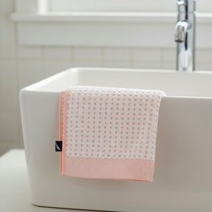 Toalla De Manos Mara Nautica Home 40x60cm Blanca-rosada