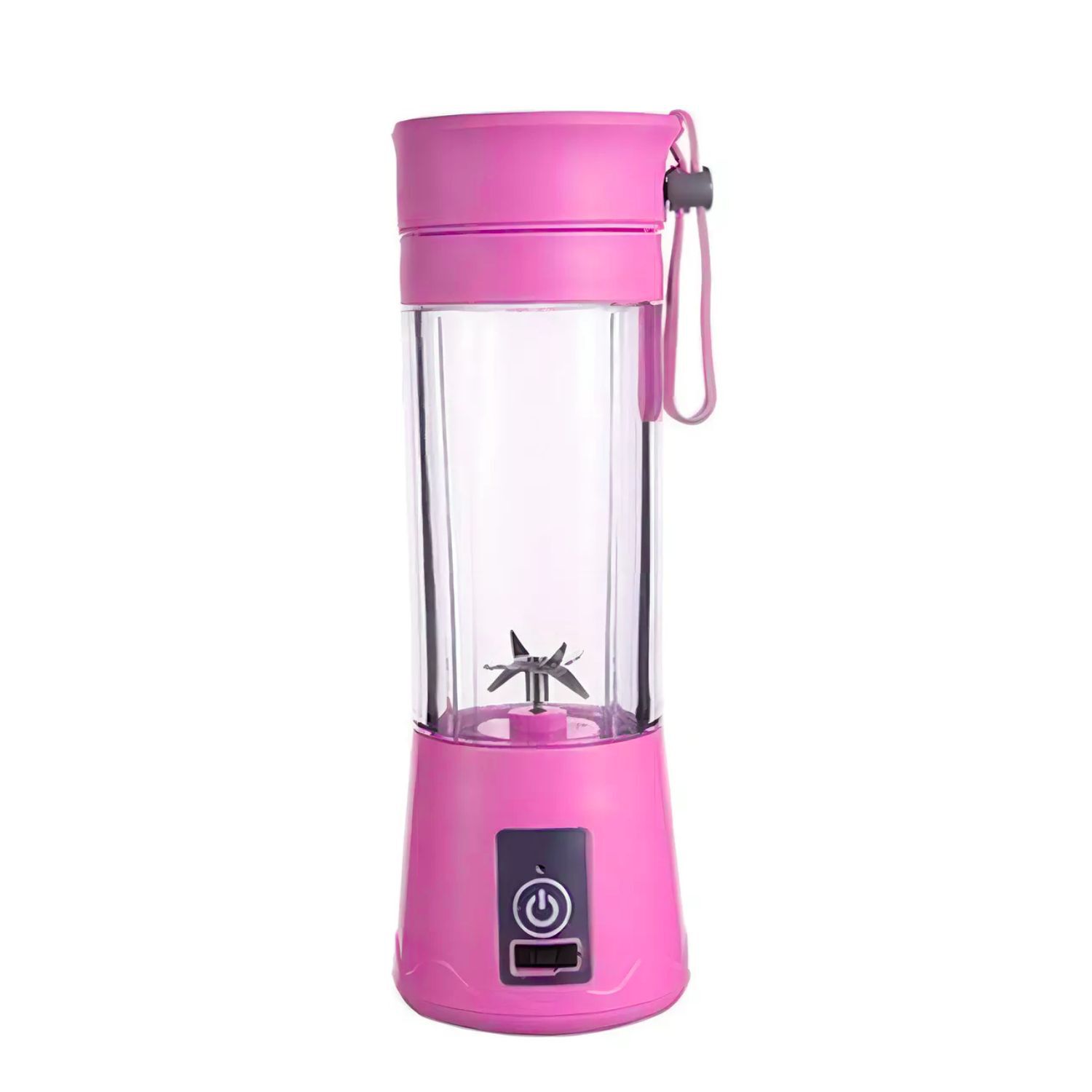 Mini Licuadora Portátil Recargable Rosa Usb 380ml Compacta