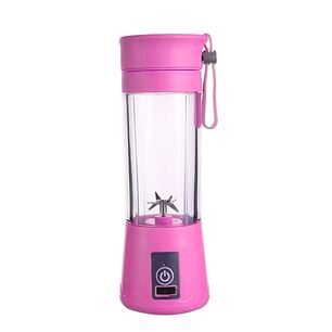 Mini Licuadora Port&aacute;til Recargable Rosa Usb 380ml Compacta