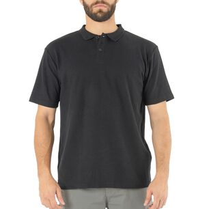 Polera Pique Quebec Manga Corta Negro Hombre