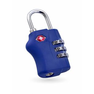 Candado Tsa 33mm Seguridad Maleta Locker Llave Y Clave Azul