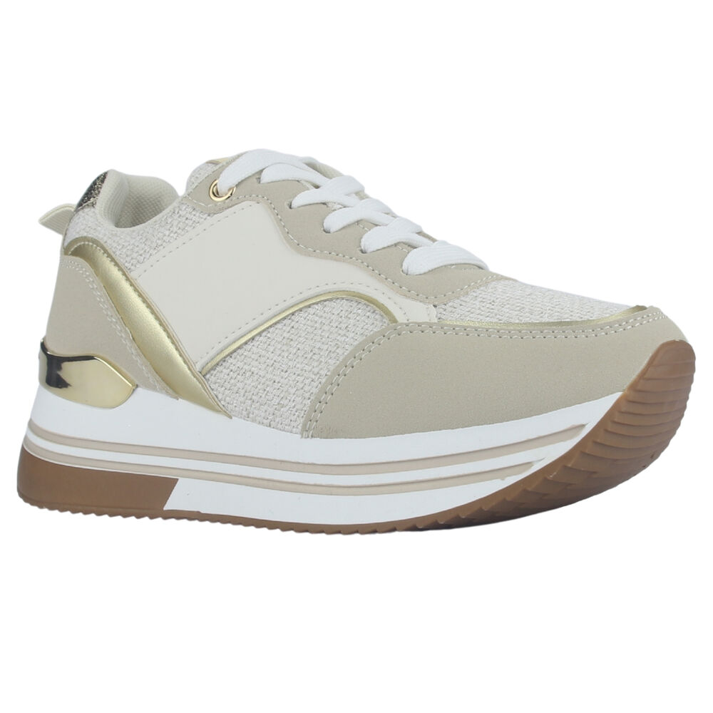Zapatilla Mujer Chalada Jettixlow2 Beige Urbano image number 2.0
