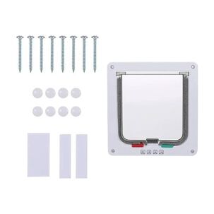 Puerta Para Gato Perro Mascotas 4 Modos Bloqueo Xl