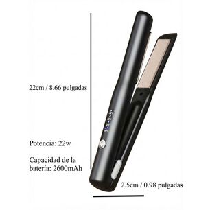 Plancha Alisadora Rizadora Inal&aacute;mbrica Mini Recargable Usb Cer&aacute;mica 2 En 1