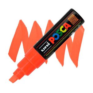 Marcador Acr&iacute;lico Naranjo Fluor 8k Posca