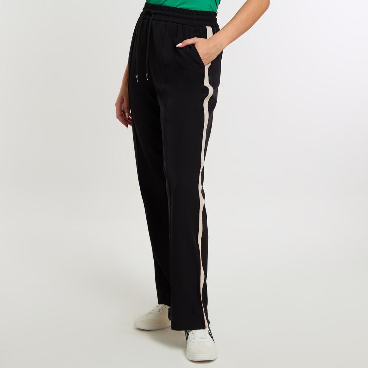 Pantal&oacute;n Pretina El&aacute;sticada Tiro Alto Recto Mujer Kimera image number 2.0