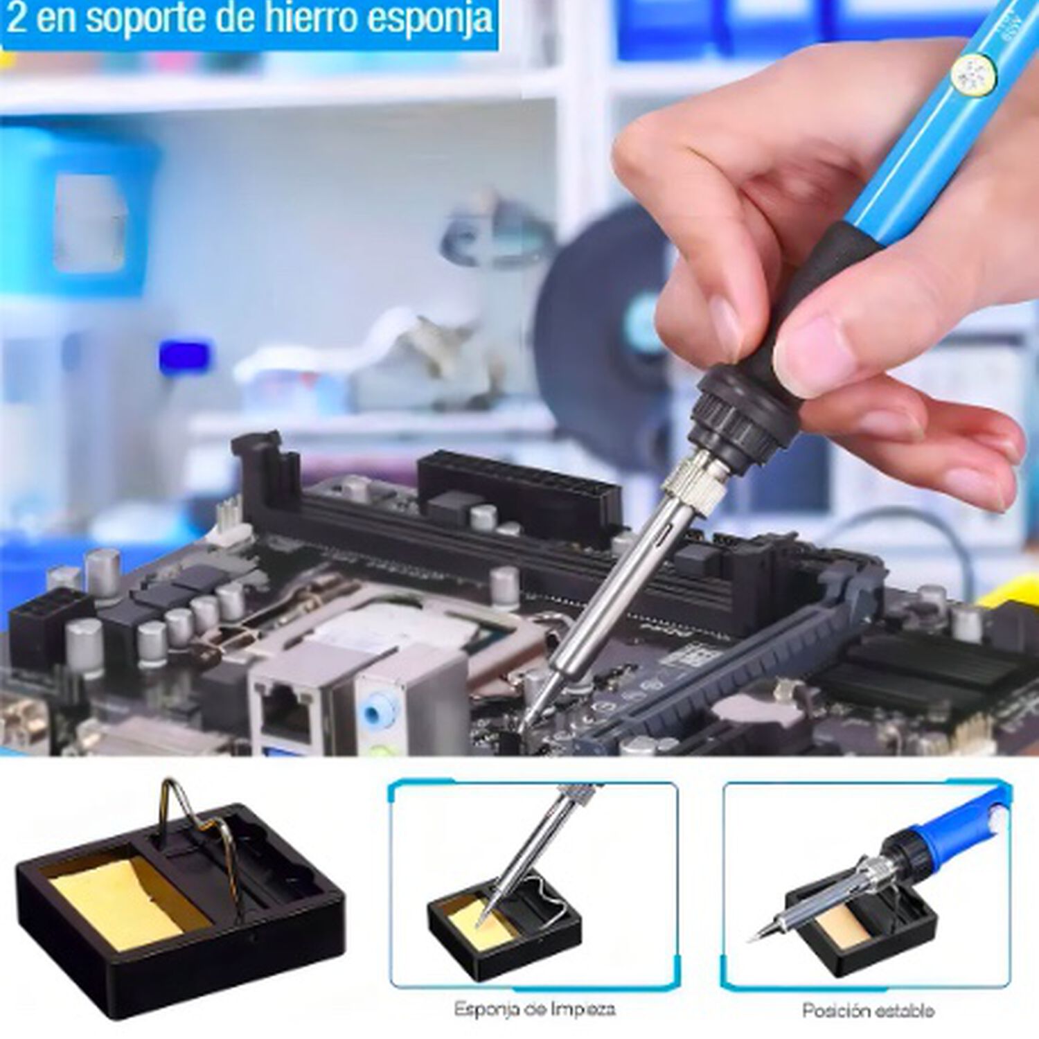 Soldador De Esta&ntilde;o El&eacute;ctrico Tipo L&aacute;piz Gen&eacute;rica Kit Caut&iacute;n Soldador 60w 220v image number 1.0
