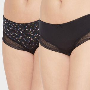 Pack 2x Pantaleta Algod&oacute;n P2140024w-neg2 Kayser