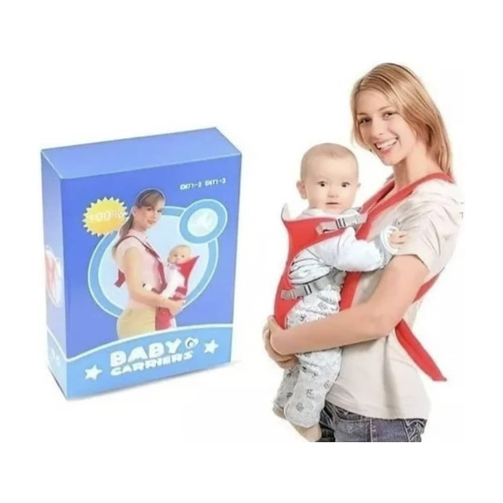 Mochila Portabeb&eacute;s Acolchado Canguro Ajustable. Rojo image number 0.0