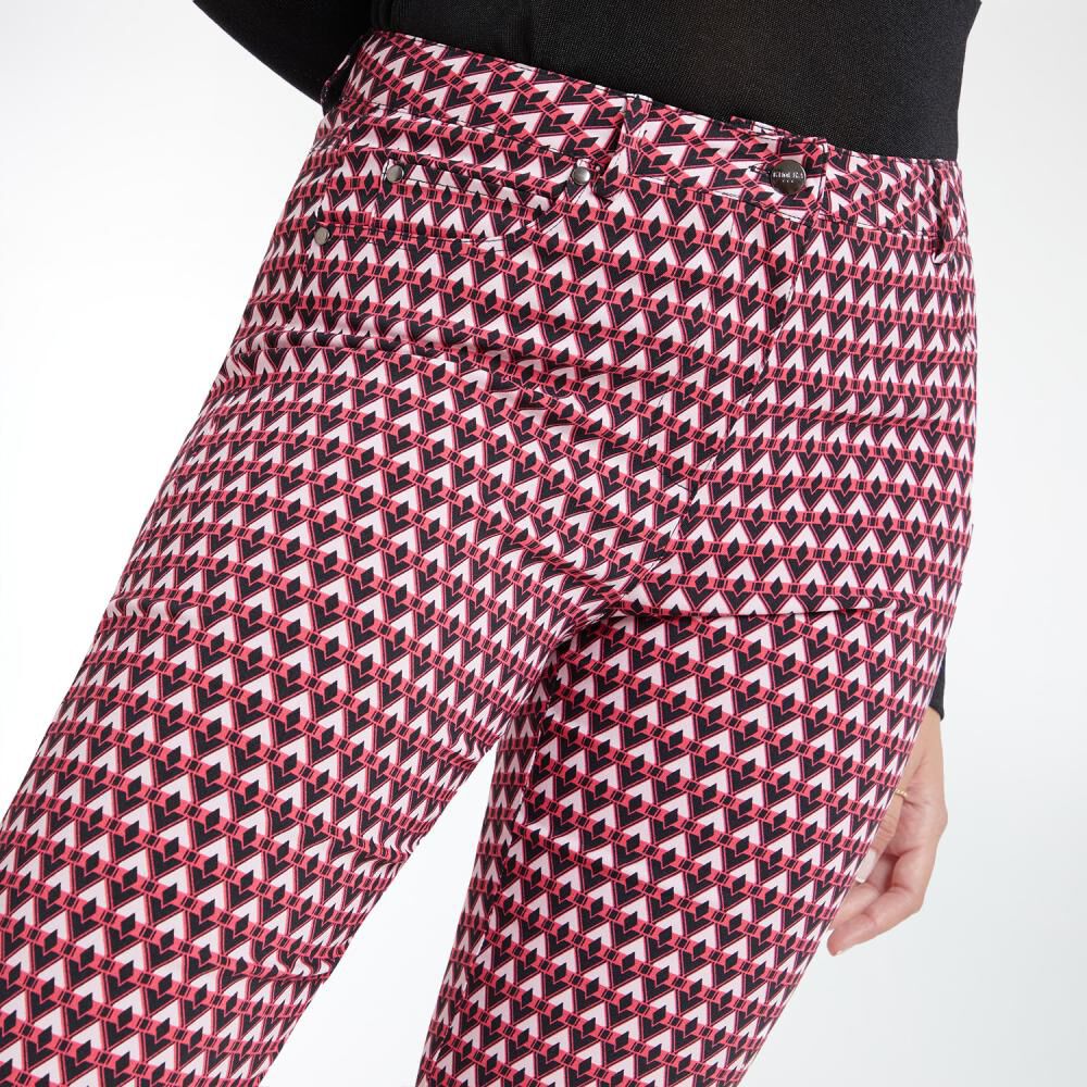 Pantalón Full Print Tiro Medio Skinny Mujer Kimera image number 4.0