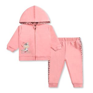 Set 2 Piezas Conjunto Buzo Poleron Bebé Niña 100% Algodón Cebra Rosa
