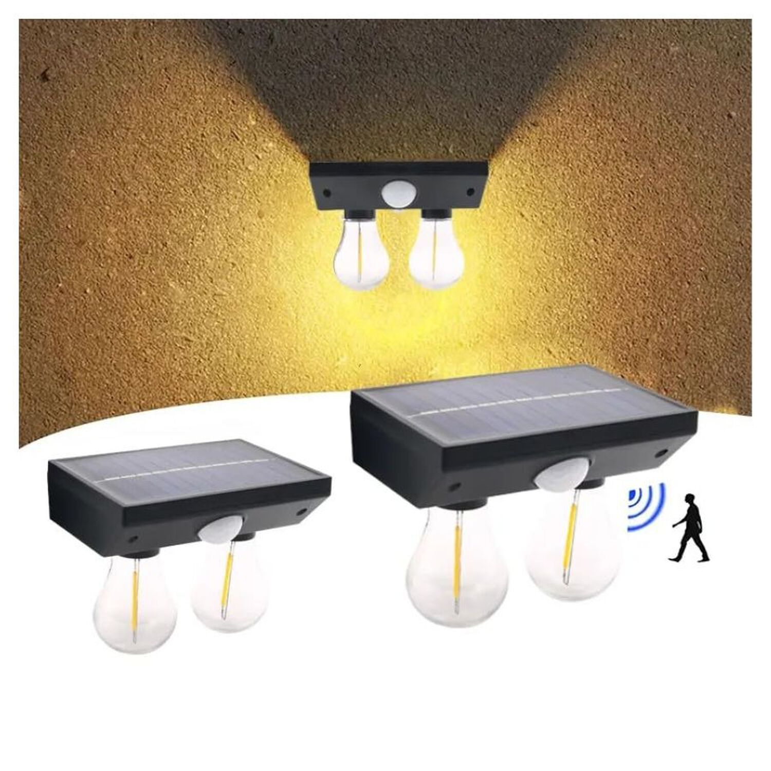 L&aacute;mpara Solar Exterior Pared Impermeable Sensor Led Jard&iacute;n image number 2.0