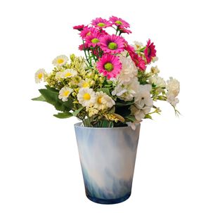 Florero De Vidrio Fabricado En Polonia 16 Cm Celeste