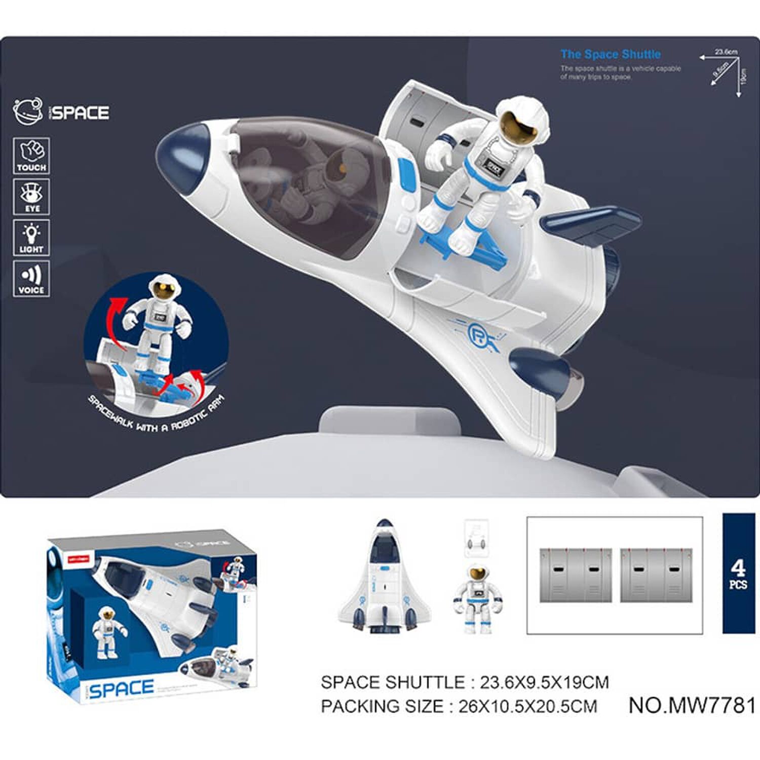 Juguete Nave Espacial Con Astronauta Para Ni&ntilde;os image number 7.0