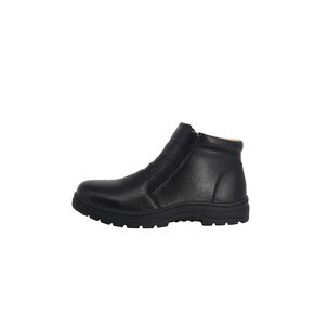 Botin De Cuero Con Chiporro Aegir Negro London Adixt