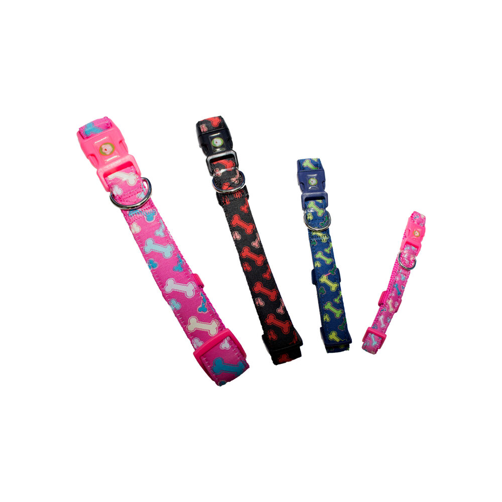 Collar Huesos Perro S Fucsia Mascan image number 4.0