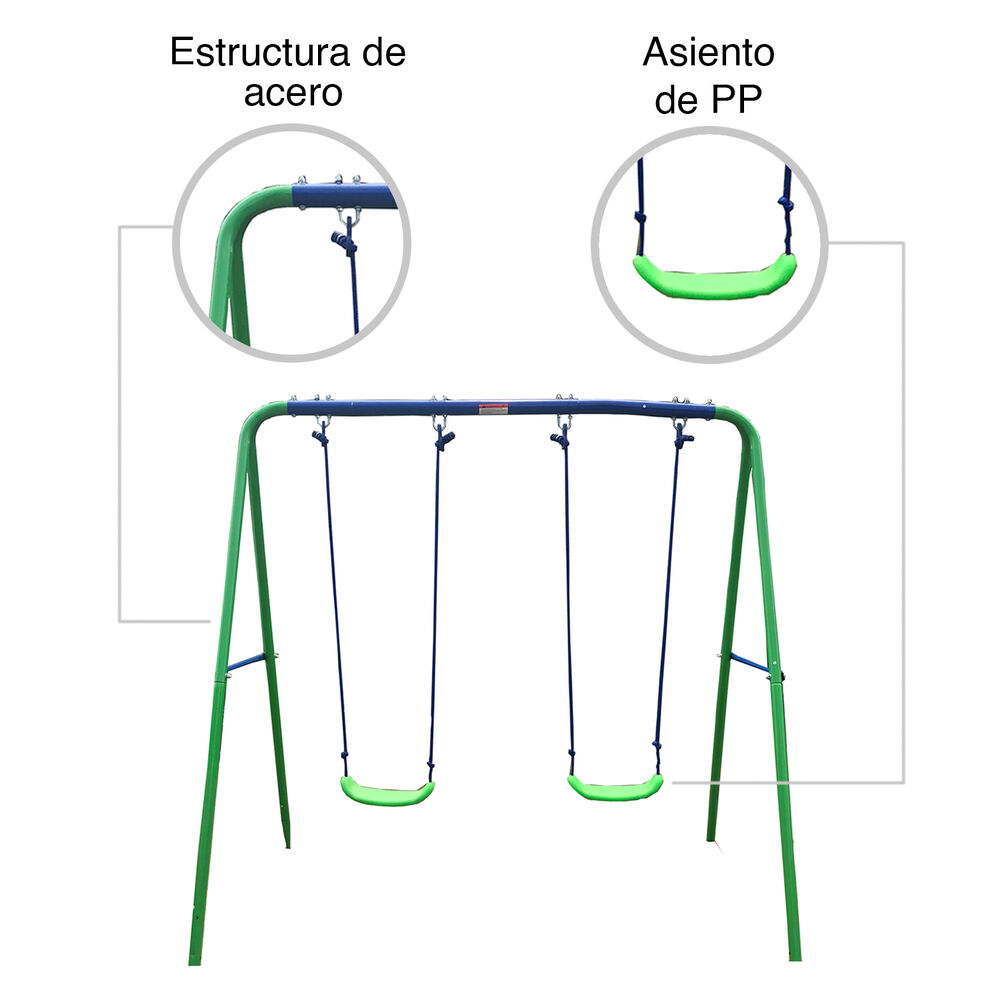 Columpio Doble Verde image number 3.0
