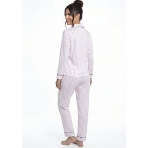 Pijama De Mujer Camisero Algod&oacute;n 60.1596m-ros