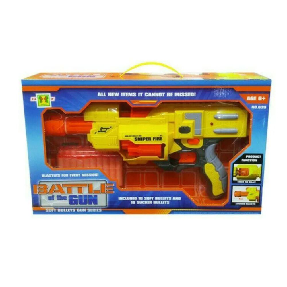 Juguete Lanzador De Dardos Con 20 Dardos Amarillo Infantil image number 0.0